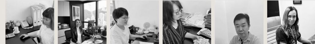 The AMW team at their desks in Hong Kong